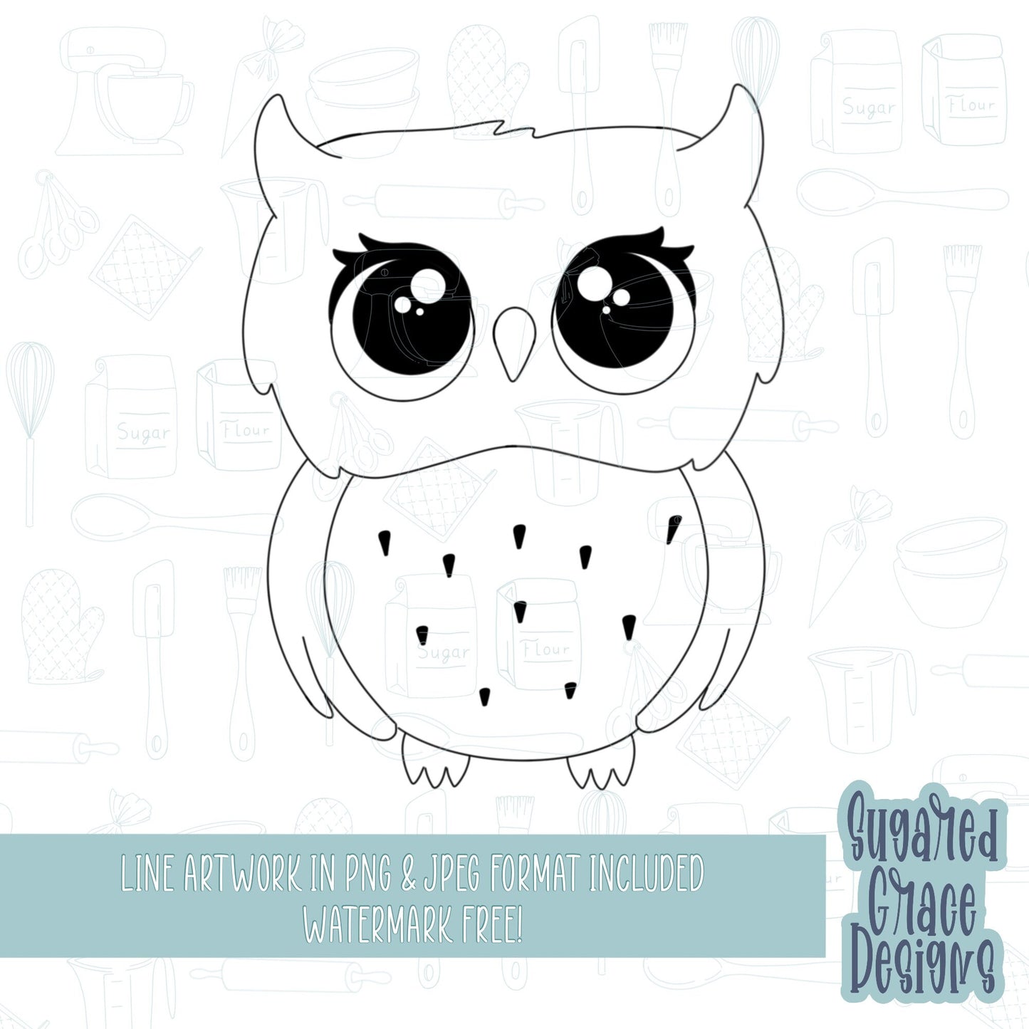 Woodland owl Cookie cutter STL file for 3D printing with png printable instant download for EDDIE edible ink printer