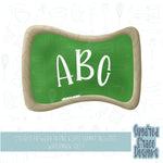 School chalkboard Cookie cutter STL file for 3D printing with png printable instant download for EDDIE edible ink printer, back to school