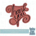 Thank you 2.0 Cookie cutter STL file for 3D printing with png printable instant download for EDDIE edible ink printer