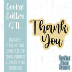 Thank you  Cookie cutter STL file for 3D printing with png printable instant download for EDDIE edible ink printer