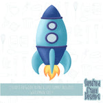 Outer space rocket ship Cookie cutter STL file for 3D printing with png printable instant download for EDDIE edible ink printer