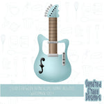 Rock guitar Cookie cutter STL file for 3D printing with png printable instant download for EDDIE edible ink printer