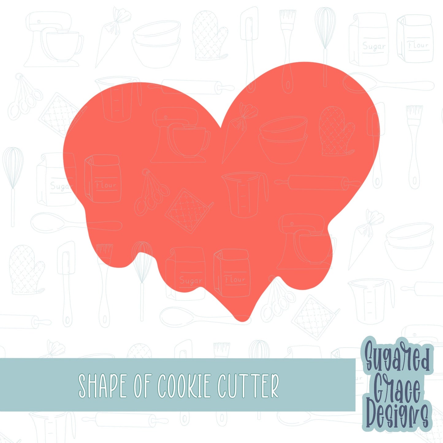 lettered mom heart Cookie cutter stl files for 3d printing with matching printable png images for Eddie edible printers