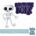 bad to the bone skeleton Cookie cutter stl files for 3d printing with matching printable png images for Eddie edible printers