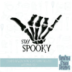 Stay spooky Halloween Cookie cutter STL file for 3D printing with png printable instant download for EDDIE edible ink printer, skeleton hand