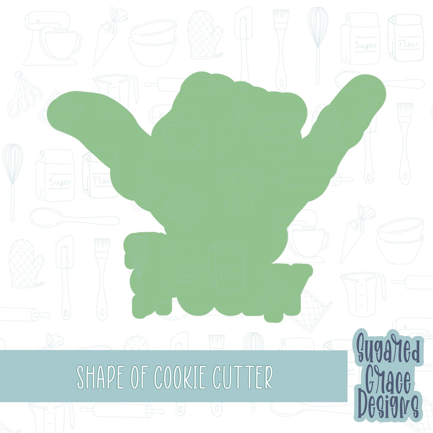 Stay spooky Halloween Cookie cutter STL file for 3D printing with png printable instant download for EDDIE edible ink printer, skeleton hand