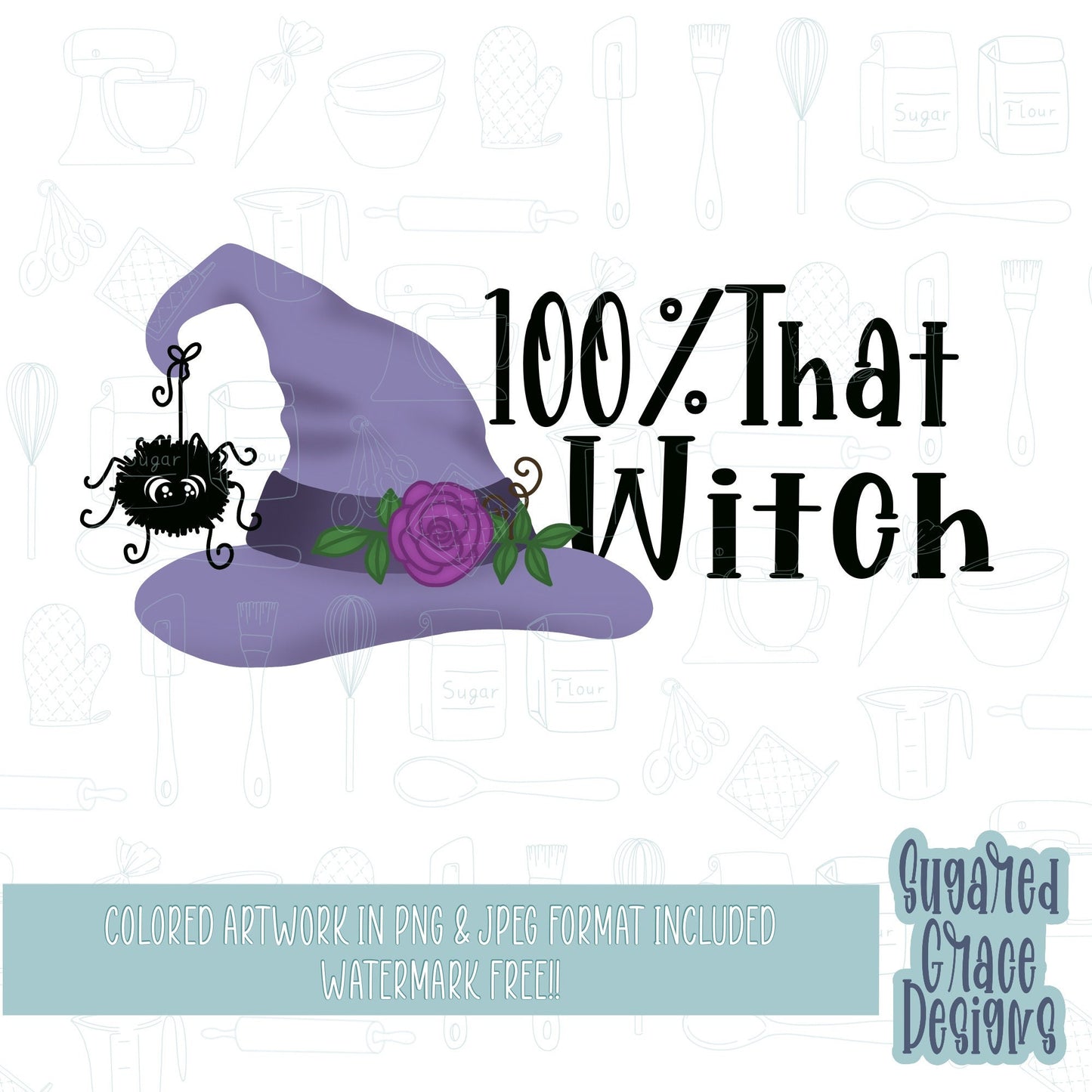 Halloween witch pun Cookie cutter stl files for 3d printing, printable png images for Eddie edible printers, spooky trick or treat, spider