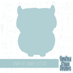 Woodland owl Cookie cutter STL file for 3D printing with png printable instant download for EDDIE edible ink printer