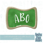 School chalkboard Cookie cutter STL file for 3D printing with png printable instant download for EDDIE edible ink printer, back to school