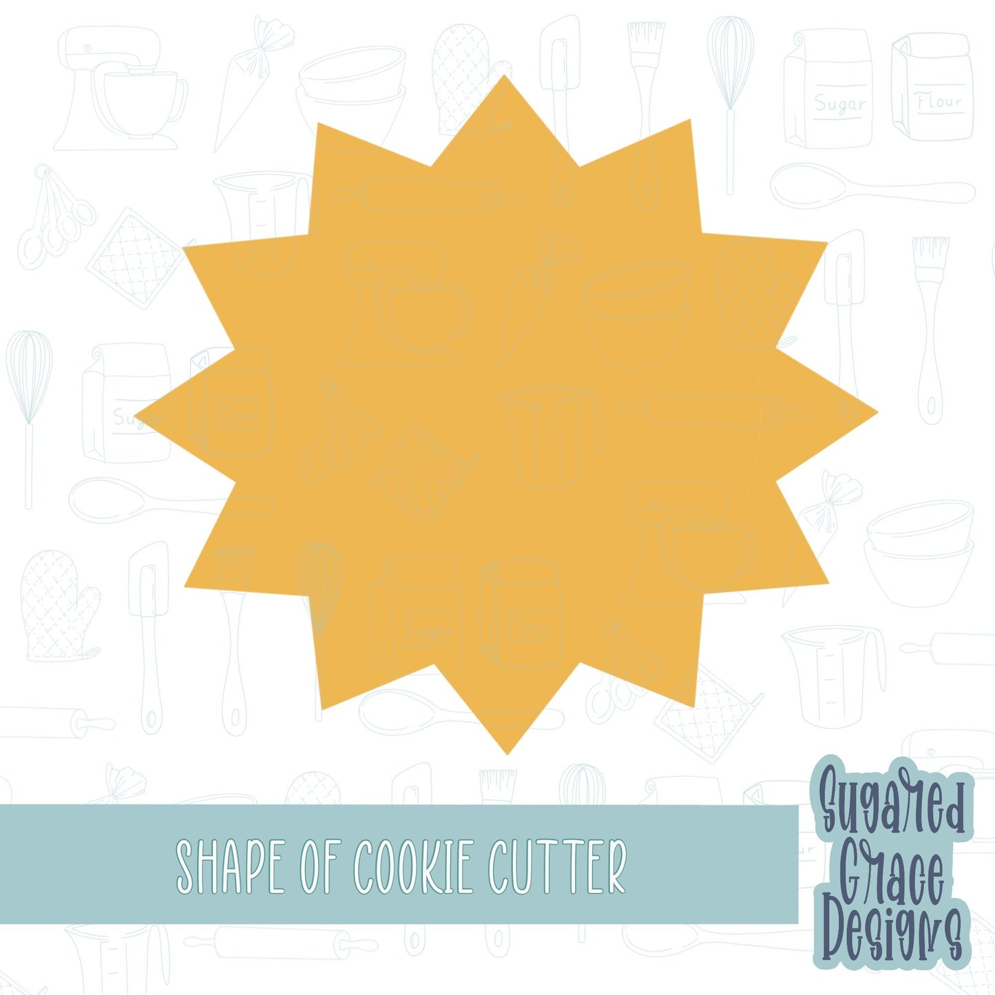Cool Sun Cookie cutter STL file for 3D printing with png printable instant download for EDDIE edible ink printer, sun with sunglasses image