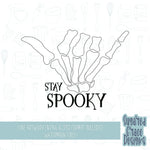 Stay spooky Halloween Cookie cutter STL file for 3D printing with png printable instant download for EDDIE edible ink printer, skeleton hand