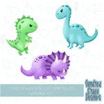 Dinosaur cookie cutter stl file for 3D printing with png printable instant download for Eddie the edible printer bundle set