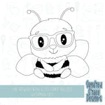 honey bee with glasses Cookie cutter STL file for 3D printing with png printable instant download for EDDIE edible ink printer, bumblebee,