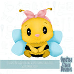 Honey bee with head wrap Cookie cutter STL file for 3D printing with png printable instant download for EDDIE edible ink printer, bumble bee