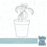 Potted houseplant Cookie cutter STL file for 3D printing with png printable instant download for EDDIE edible ink printer, leaves, greenery