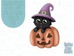 Halloween Cookie cutter STL file for 3D printing with png printable instant download for EDDIE edible ink printer, black cat, pumpkin, witch