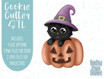 Halloween Cookie cutter STL file for 3D printing with png printable instant download for EDDIE edible ink printer, black cat, pumpkin, witch