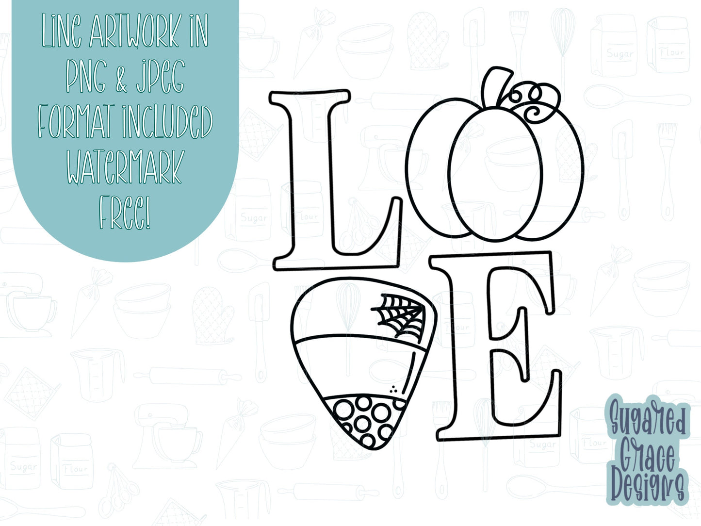 pumpkin love plaque Cookie cutter stl files for 3d printing, printable png images for Eddie edible printers