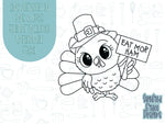 Pilgrim Turkey, Punny Thanksgiving Cookie cutter STL file for 3D printing with png printable instant download for EDDIE edible ink printer