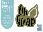Oh snap thanksgiving pun cookie cutter stl file for 3D printing