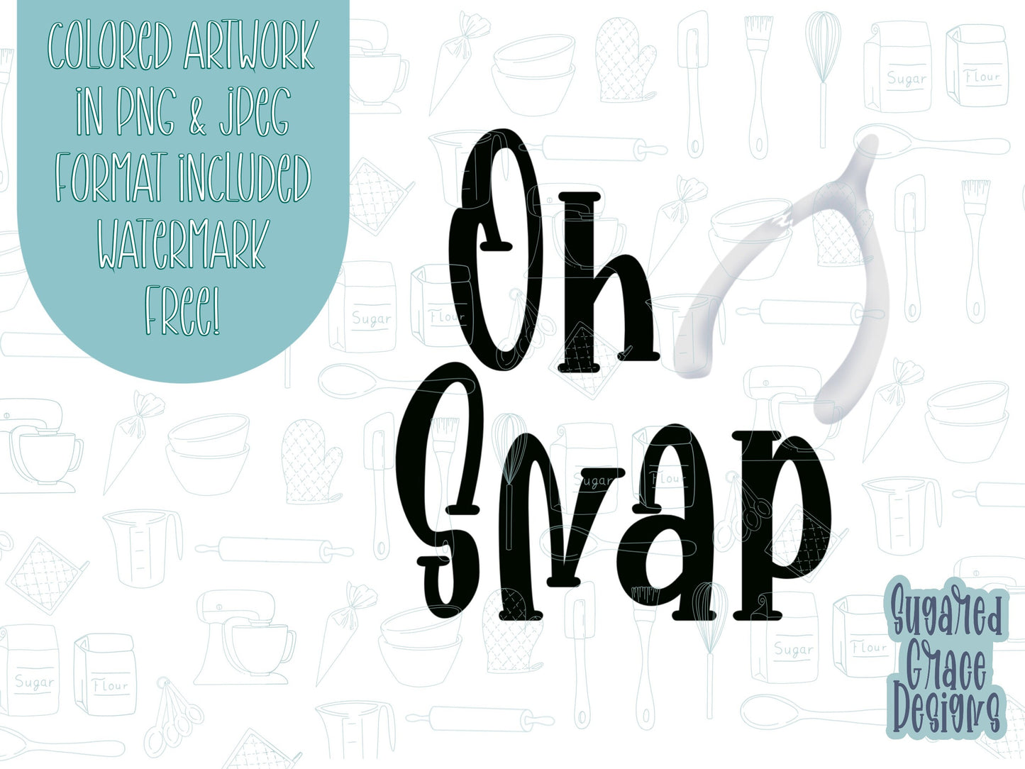 Oh snap thanksgiving pun cookie cutter stl file for 3D printing
