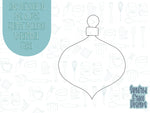 Christmas ornament Cookie cutter STL file for 3D printing with png printable instant download for EDDIE edible ink printer, gold ornament