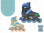 Rollerblade and helmet Cookie cutter STL file for 3D printing with png printable instant download for EDDIE edible ink printer