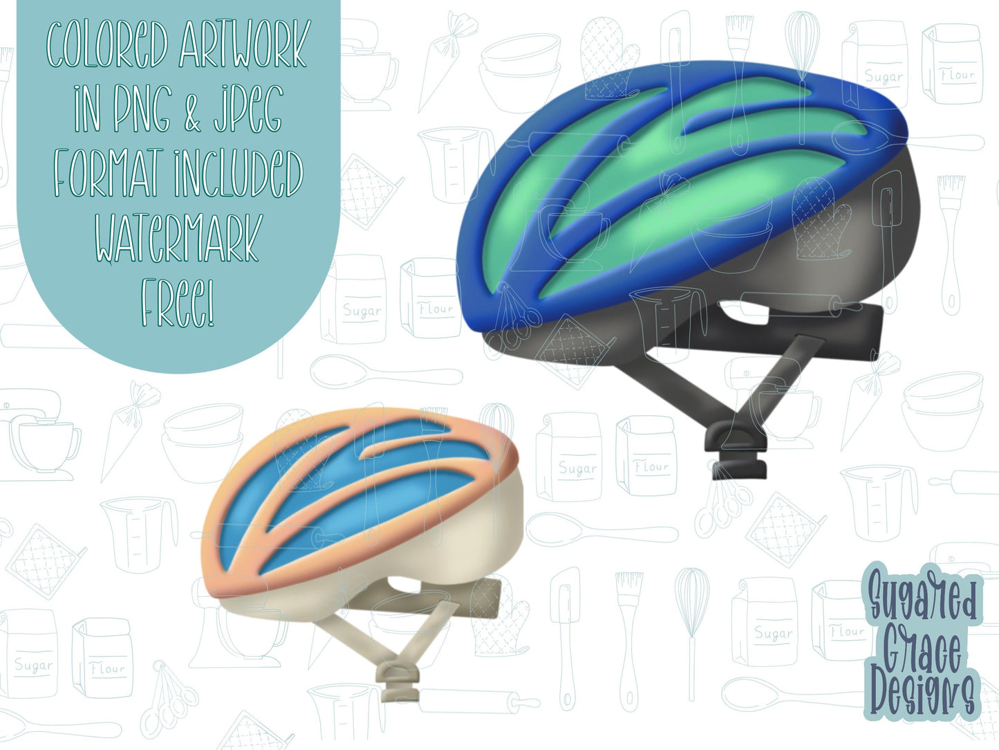 Rollerblade and helmet Cookie cutter STL file for 3D printing with png printable instant download for EDDIE edible ink printer