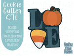 pumpkin love plaque Cookie cutter stl files for 3d printing, printable png images for Eddie edible printers