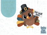 Pilgrim Turkey, Punny Thanksgiving Cookie cutter STL file for 3D printing with png printable instant download for EDDIE edible ink printer