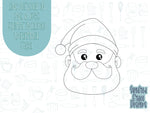 Santa Claus Cookie cutter STL file for 3D printing with png printable instant download for EDDIE edible ink printer, Christmas cutter