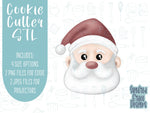 Santa Claus Cookie cutter STL file for 3D printing with png printable instant download for EDDIE edible ink printer, Christmas cutter