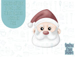 Santa Claus Cookie cutter STL file for 3D printing with png printable instant download for EDDIE edible ink printer, Christmas cutter