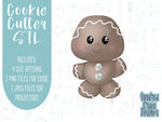 Gingerbread man Cookie cutter STL file for 3D printing with png printable instant download for EDDIE edible ink printer, Xmas cookie cutter
