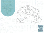 Cinnamon roll Cookie cutter STL file for 3D printing with png printable instant download for EDDIE edible ink printer, Christmas cookie stl