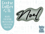 Lettered Noel Cookie cutter STL file for 3D printing with png printable instant download for EDDIE edible ink printer, Christmas cookie