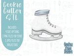 Ice skate Cookie cutter STL file for 3D printing with png printable instant download for EDDIE edible ink printer, Xmas cookie cutter stl