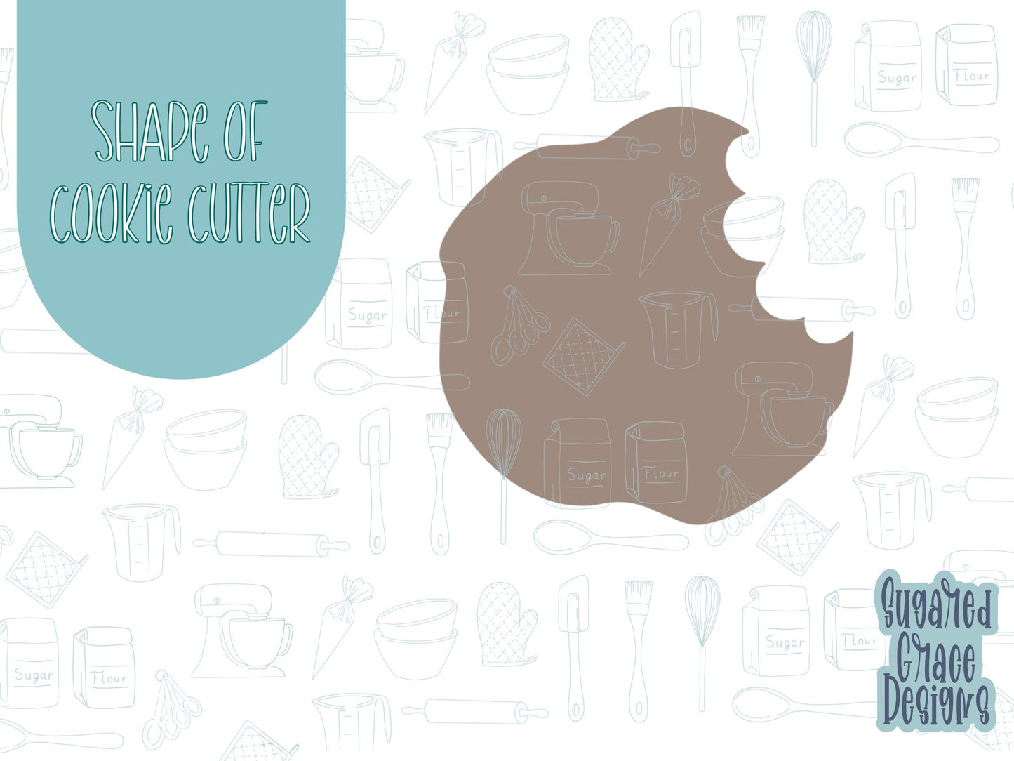 cookie for Santa Cookie cutter STL file for 3D printing with png printable instant download for EDDIE edible ink printer, Xmas cookie cutter