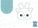 Red nosed reindeer Cookie cutter STL file for 3D printing with png printable instant download for EDDIE edible ink printer, Xmas cutter stl