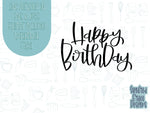 Lettered happy birthday Cookie cutter STL file for 3D printing with png printable instant download for EDDIE edible ink printer, birthday