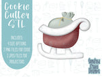 sleigh Cookie cutter STL file for 3D printing with png printable instant download for EDDIE edible ink printer, Christmas cookie cutter