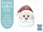 Santa Claus Cookie cutter STL file for 3D printing with png printable instant download for EDDIE edible ink printer, Christmas cutter