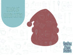 Santa Claus Cookie cutter STL file for 3D printing with png printable instant download for EDDIE edible ink printer, Christmas cutter