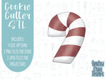 Candy cane Cookie cutter STL file for 3D printing with png printable instant download for EDDIE edible ink printer, Christmas cookie cutter