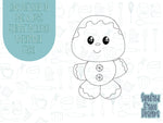 Gingerbread man Cookie cutter STL file for 3D printing with png printable instant download for EDDIE edible ink printer, Xmas cookie cutter