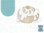 Cinnamon roll Cookie cutter STL file for 3D printing with png printable instant download for EDDIE edible ink printer, Christmas cookie stl