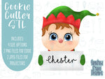 Christmas elf place setting Cookie cutter STL file for 3D printing with png printable instant download for EDDIE edible ink printer
