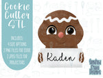Gingerbread man name place setting Cookie cutter STL file for 3D printing with png printable instant download for EDDIE edible ink printer