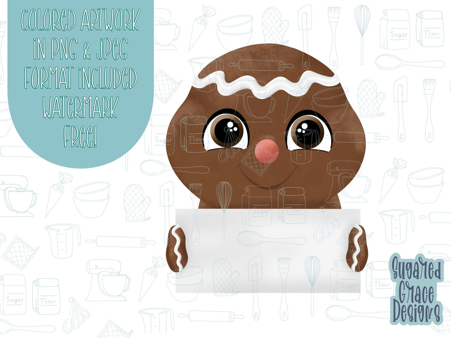Gingerbread man name place setting Cookie cutter STL file for 3D printing with png printable instant download for EDDIE edible ink printer