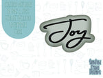 Lettered Joy Cookie cutter STL file for 3D printing with png printable instant download for EDDIE edible ink printer, Christmas cookie stl